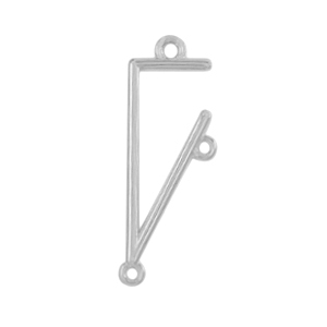 Anh&auml;nger Metall DQ Zwischenst&uuml;ck Triangle Antik silber (Nickelfrei)