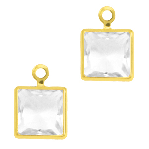 Anh&auml;nger aus Kristallglas Square Crystal-gold