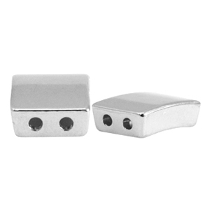 Perle Metall DQ Duo Beads rectangle Antik silber (Nickelfrei)