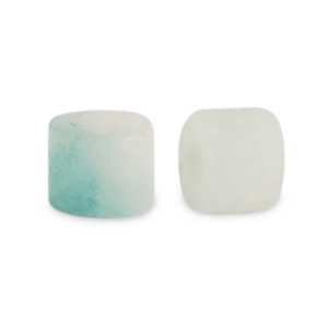 Disc Natursteinperlen Chalcedon (Quarz) 3x2mm Multicolour turquoise-off white