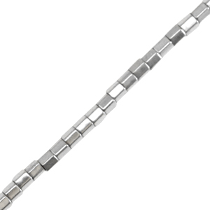 Perlen aus Hematite Tube 2mm Silver