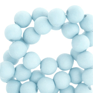 8 mm Perlen aus Acryl matt Icy blue