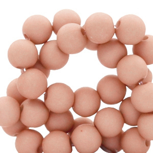 6 mm Perlen aus Acryl matt Dusty mauve pink