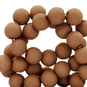 6 mm Perlen aus Acryl matt Marsh brown