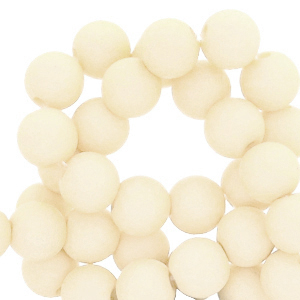 6 mm Perlen aus Acryl matt Cashmere white