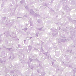 Preciosa 6/0 Rocailles Ornela-382PV Pearl pastel lining-lily lavender purple