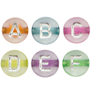 Acryl Buchstaben Multicolour transparent
