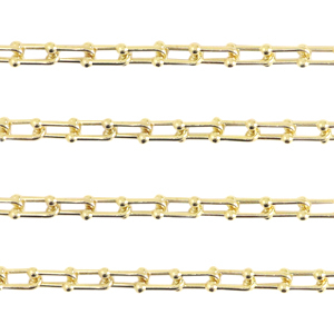 Zubeh&ouml;r Metall DQ Gliederkette 6mm Gold (Nickelfrei)