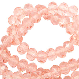 Facetten Top Glas Perlen 4x3mm Rondellen Smashing pink-pearl shine coating