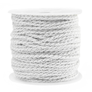 Band Macram&eacute; twisted 1.5mm Silver-white