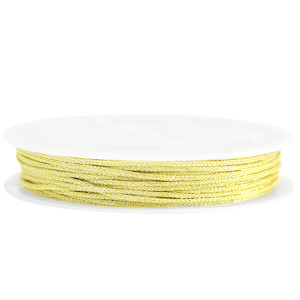 Band Macram&eacute; geflochten 1mm Yellow gold metallic