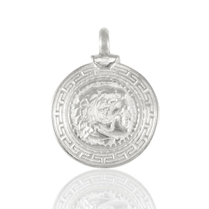 Anh&auml;nger Metall DQ Alexander the Great Antik silber (Nickelfrei)