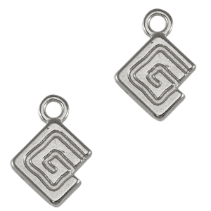 Anh&auml;nger Metall DQ meander Antik silber (Nickelfrei)