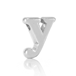 Perle Buchstabe Metall DQ Y Antik silber (Nickelfrei)