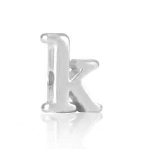Perle Buchstabe Metall DQ K Antik silber (Nickelfrei)