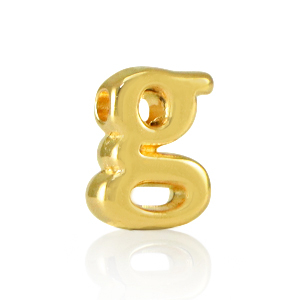 Perle Buchstabe Metall DQ G Gold (Nickelfrei)