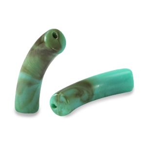 Perlen aus Acryl Tube Turquoise marble