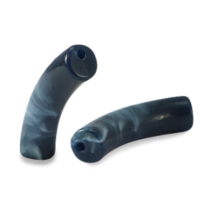 Perlen aus Acryl Tube Dark midnight blue marble