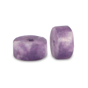 Disc Natursteinperlen Quarz 4x2mm Mix purple