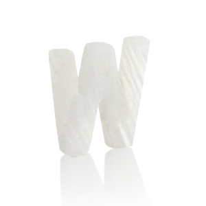 Anh&auml;nger Muschel S&uuml;&szlig;wasserperlmutt Buchstaben W White (Naturliche Farbe Muschel)
