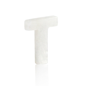 Anh&auml;nger Muschel S&uuml;&szlig;wasserperlmutt Buchstaben T White (Naturliche Farbe Muschel)