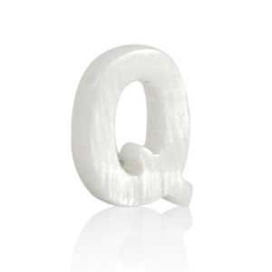 Anh&auml;nger Muschel S&uuml;&szlig;wasserperlmutt Buchstaben Q White (Naturliche Farbe Muschel)