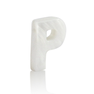 Anh&auml;nger Muschel S&uuml;&szlig;wasserperlmutt Buchstaben P White (Naturliche Farbe Muschel)