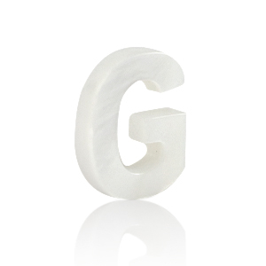 Anh&auml;nger Muschel S&uuml;&szlig;wasserperlmutt Buchstaben G White (Naturliche Farbe Muschel)