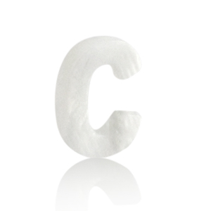 Anh&auml;nger Muschel S&uuml;&szlig;wasserperlmutt Buchstaben C White (Naturliche Farbe Muschel)