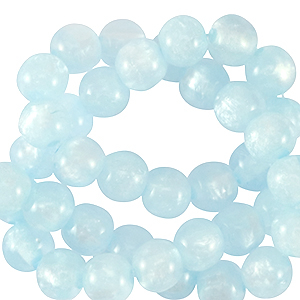 Polaris Perle 6mm rund Mosso Arctic blue