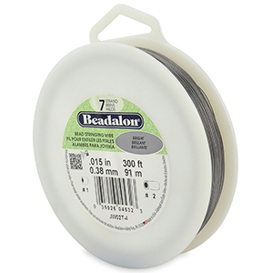Schmuck Draht 7 Str&auml;nge 0.38mm Beadalon Bright Stainless Steel