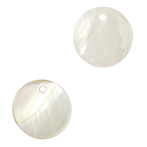 Anh&auml;nger Muschel S&uuml;&szlig;wasserperlmutt 8mm White (Naturliche Farbe Muschel)