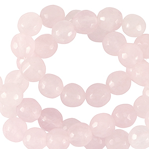 Perlen Naturstein Milchquarz 6mm Facett geschliffen Sweet rose
