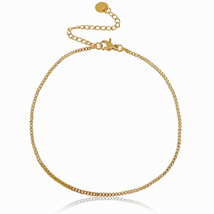 Stainless Steel - Rostfrei Stahl Fussketten Kettenglieder Gold