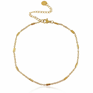 Stainless Steel - Rostfrei Stahl Fussketten Kettenglieder Gold