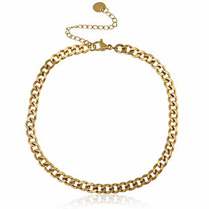 Stainless Steel - Rostfrei Stahl Fussketten Kettenglieder Gold