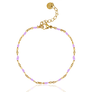 Stainless Steel - Rostfrei Stahl Armb&auml;nder Lilac-gold