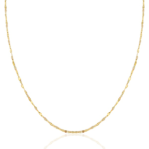 Stainless Steel - Rostfrei Stahl Kette Latte beige-gold