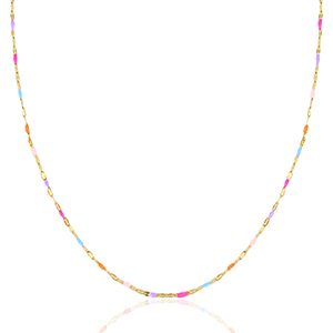 Stainless Steel - Rostfrei Stahl Kette Neon multicolour-gold