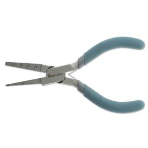 Beadsmith Square Rite Zange mit Feder Turquoise-silber
