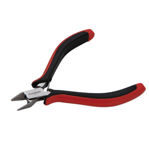 Beadsmith Seitenschneider mit Feder Rot-silber
