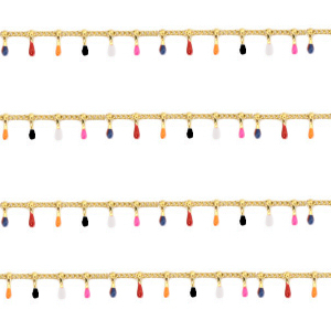 Zubeh&ouml;r aus Stainless Steel - Rostfreiem Stahl Gliederkette Spike Gold-multicolour