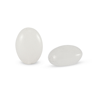 Perlen Naturstein Milchquarz Oval White