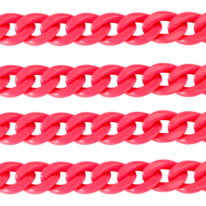 Acryl-Glieder 18mm shiny Neon pink