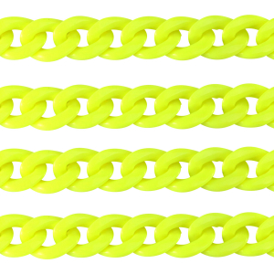 Acryl-Glieder 18mm shiny Neon yellow