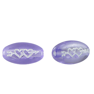 Acryl Buchstaben hearts Purple