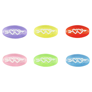 Acryl Buchstaben hearts Multicolour