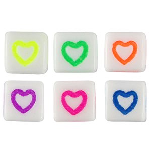 Acryl Buchstaben hearts White