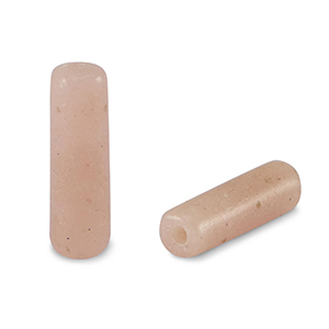 Perlen Naturstein Rosenquarz Tubes Pink