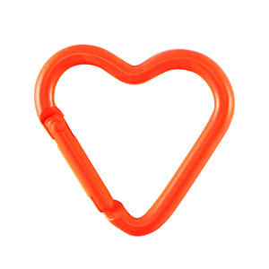 Farbiges Zubeh&ouml;r Schl&uuml;ssel Anh&auml;nger Herz Neon orange